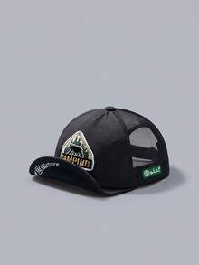 1pc American Vintage Quick-Dry Baseball Cap, Mesh Outdoor Camping Hat, Baseball Cap, Short Brim Cap, Breathable Mesh Cap, Flat Brim Hat - A - View 3