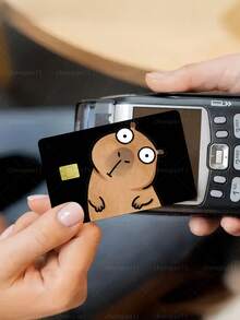 1pc Capybara Credit Card Sticker Privacy Protection Card Skin, Cute Tilted Head Guinea Pig Birthday Gift PVC Material Anti-Fingerprint Anti-Scratch Wear-Resistant Card Sleeve, Suitable For Men, Women, Couples, Small Chip Cards, Baidofu Bank Cards, Credit Cards, Transportation Cards, Student Campus Cards Personalized DIY - Type a - View 7