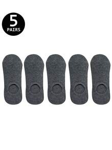 1/5/10/15/20 Pairs Invisible Low-Cut Boat Socks, Black/White/Grey Basic Style, Everyday Wear Socks, Low-Cut Socks - Multicolor - View 26