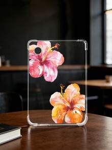 Hibiscus Flower Pattern Transparent Shockproof Full Coverage Soft Silicone Protective Case Compatible With Kindle 11th Gen 2024/Kindle Paperwhite 12th Gen 2024/Kindle Colorsoft Signature Edition, Clara Colour/Bw/2E - Multicolor - View 13