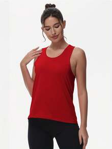 Mujeres Corriendo Camisetas sin Mangas Fitness Gimnasio Atlético Jogging Yoga Chaleco - Burdeos - Ver 2