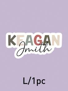 Pegatinas de nombre holográficas personalizadas, pegatinas de etiquetas de nombre personalizadas, pegatinas de nombre personalizables, regalo de cumpleaños, pegatinas de texto de colores, computadora - Estilo A - Ver 12