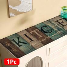 1pc, Home Decor, Wooden Board Pattern Print, Linen Kitchen Rug, Kitchen Mat, Floor Mat, Bathroom Mat, Door Mat, 3D Print Rectangular, Suitable For Living Room, Bedroom, Hallway, Bathroom, Laundry Room - Polyester Carpet, Suitable For Indoor And Outdoor Home Decor - Multicolor - View 14