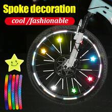 56pcs Colorful Wheel Rim And Spoke Decoration Set, Creative Reflective Stickers And Decorative Beads Combination, Suitable For Motorcycle, Electric Scooter And Bicycle Personalized Modification - Multicolor - View 3