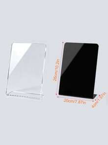 2/4Pcs, 15x16/20x26cm, Clear/Black, 3mm Thickened Acrylic, Dry Erase Writing Board, Mini Whiteboard, Wipeable Reusable Easy Clean, Freestanding, Table Sign, Restaurant, Office, Shop, Wedding, Party, Menu Holder, Message Board, Graduation, Home Decor - Notice Board - View 20