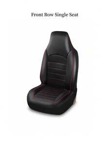 5-Seater/2-Seater/1-Seater Classic Universal PU Leather Front Car Seat Covers, Full Coverage PU Leather Front Seat Covers, High Back Bucket Seat Covers - Suitable For Most Cars - Line - View 17