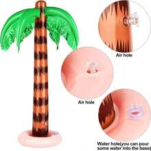 Inflatable Palm Tree Decoration - Hawaiian Tropical Beach Theme Party Decor, PVC Material, Suitable For Poolside, Birthday Party Gatherings And Photo Props - Multicolor - View 5