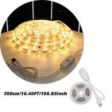 室內 LED 燈附按鈕開關與 USB LED 燈條，適用於客廳與臥室背景照明，易於安裝與裝飾 - 501 Switch Light Strip - 查看 16