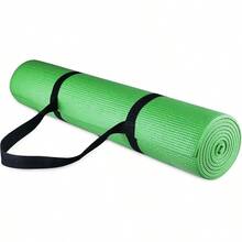 Tapete de Yoga Multiusos de Alta Densidad Antideslizante con Correa de Transporte - 1/4 de pulgada + Verde + Esterilla de yoga - Ver 1