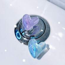 2pcs Heart-Shaped Flashing Flashing Toilet Flush Assist Button, Protecting Nail Art, Indoor And Car Decoration, Drawer And Wardrobe Handle, A More Comfortable Life And A More Exquisite Gift For Friends - Love - View 9
