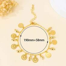 Dubai Fashion Anklet Bracelet 21k Gold Plated Arabic Islamic Vintage Coin Anklet Oman Women's Activity Party Lucky Accessory - Anklet - View 24