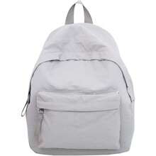 Nylon Backpack For Women/Men - Solid Colour Rucksack Bag Lightweight Casual Daypacks For Travel & Daily Use - 灰色 - 查看 1