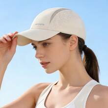 1pc SPORTS Letter Foil Print Quick-Dry Mesh Breathable Sun Protection Baseball Cap For Outdoor Sports, Hiking, Climbing - SPORTS Hot Stamped Quick-drying Cap - View 4