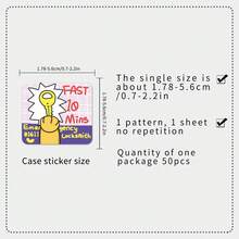 50pcs Vintage American Retro Flea Market Style Original Hand-Drawn Small Ad Decorative Stickers For Suitcases And Notebooks - Original Small Ad - 2021 - View 2