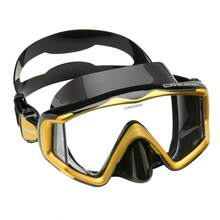 Máscara de buceo/esnórquel en silicona pura y cómoda - Camel - Ver 2