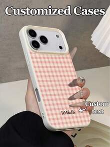 1 pieza Funda de teléfono con patrón bohemio personalizable con texto y monograma de letras, compatible con iPhone 17 Pro Max/17 Air/16E/16 Pro Max/15/14 Plus/13/12/11, S24/20 Ultra/A52S/A31A21S/A13/A05S, Note 13 Pro Plus/Note 10/Note 12C/Note 13C, hecha de material TPU, adecuada para uso personal o como regalo festivo para mejores amigos, familia y amigos, versátil para varias ocasiones - Blanco - Ver 4
