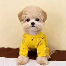 Yellow Cartoon Bear Pet Four-Legged Jumpsuit, Soft Skin-Friendly, Suitable For Small Cats And Dogs, Bichon, Teddy - Yellow - View 2