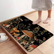 1pc, Home Decor, Mushroom Pattern Printed, Linen Kitchen Rug, Kitchen Mat, Floor Mat, Bathroom Mat, Door Mat, 3D Printed Rectangular, Suitable For Living Room, Bedroom, Hallway, Bathroom, Laundry Room - Polyester Rug, Suitable For Indoor And Outdoor Home Decor - Multicolor - View 7