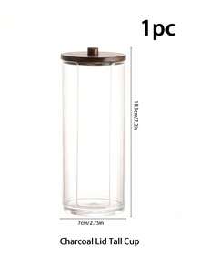 1pc / 3pcs Qtips Dispenser Bathroom Container, Ball Holder, Apothecary Jar Organizer For Storage Swab, Floss Picks - Multicolor - View 8