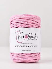 1 Solid Color Cotton Weaving Thread, 4mm And 50m Soft Crochet Hooks, Suitable For DIY Plant Hangers, Bags, And Home Decoration - Multicolor - View 20