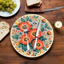 1/2/4/6/8/300pcs Minimalist Abstract Floral Pattern Luxury Placemats, Machine Washable Polyester Material, Heat-Resistant, Stain-Resistant, Waterproof And Easy To Clean, Suitable For Party And Kitchen Decor - Multicolor - View 13