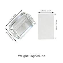 New Erasable Square Silicone Stamp: High Transparency, Multi-Functional Steel Plate Nail Art Stamp - Professional Nail Art Tool, Suitable For Nail Salons And Home Use, Easy For Beginners To Use - Clear - View 9