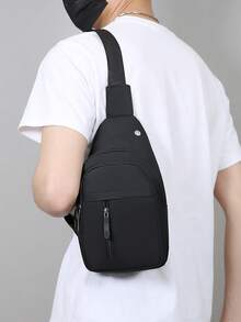 Bolso de pecho para hombre 2026 nueva moda, diseño casual de primavera, bolso bandolera de un solo hombro, bolso para exteriores de gran capacidad - A - Ver 8