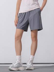 CAMEL CROWN Women's Outdoor Shorts, Summer Quick-Dry Shorts, Outdoor Sports Capri Pants, American Casual Ice Silk Pants - Rock Ash - View 1