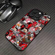 Funda para teléfono con diseño de pegatinas del equipo de fútbol Toluca, compatible con fundas para teléfonos , Apple, VIVO, OPPO, , ,  y Honor. Fabricada en TPU, ofrece protección contra golpes y caídas. - Negro - Ver 2