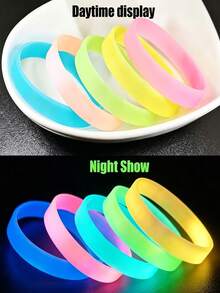 Gift For Her/Him 10pcs Glow Bracelets, Party Favors, Suitable For Night Running/Concert/Wedding/Carnival/Birthday - Multicolor Bracelets - Multicolor - View 3