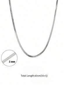 1pc Multifunctional Stainless Steel Gold/Silver Blade Chain, Suitable For Handmade DIY Jewelry Charm Making, Necklace, Layered Jewelry Accessories, Best Choice For Daily Matching - Blade Chain - View 3