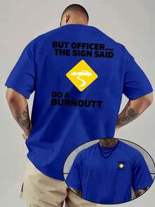Neumático Ardiente - Divertida y humorística, impresión a doble cara en la parte delantera y trasera, nueva camiseta de cuello redondo para hombre, estilo casual deportivo, moderna, a la - Blanco - Ver 6