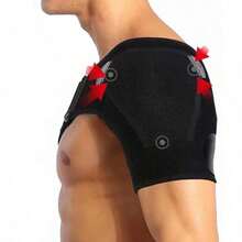This Unisex Sports Shoulder Support Strap Features Adjustable Shoulder Straps, Providing Extra Support For The Shoulder During Exercise And Work. - Black - View 3