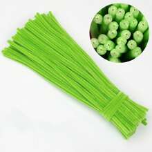 50/100/250PCS Pipe Cleaner Craft, Green Pipe Cleaner, Chenille Dry Various Stick Bulk Pipe Cleaner Craft Supplies, Used For Creative Craft Projects - Green - View 13