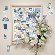 50pcs Original Hand-Drawn Simple Cartoon Bad Dog Home-Style Japanese Illustration Cute Decorative Milk Tea Cup Message Board Stickers - Original Bad Dog Staying Home - 2018 - View 8