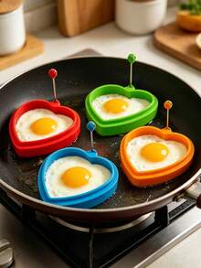 4pcs Egg Ring Molds, Multi-Functional Breakfast Tool - Multicolor - View 2