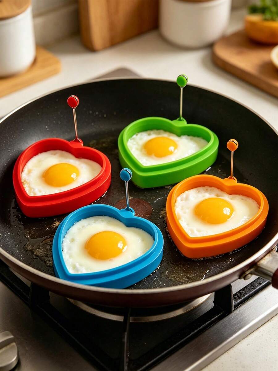 4pcs Egg Ring Molds, Multi-Functional Breakfast Tool
