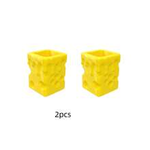 2入 3D逼真起司造型筆筒，可愛趣味學生文具收納架，桌面化妝刷多功能收納工具 - 彩色 - 查看 8
