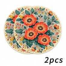 1/2/4/6/8/300pcs Minimalist Abstract Floral Pattern Luxury Placemats, Machine Washable Polyester Material, Heat-Resistant, Stain-Resistant, Waterproof And Easy To Clean, Suitable For Party And Kitchen Decor - Multicolor - View 21