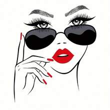 1/2/3PCS Red Lips Makeup Beauty Heat Transfer Stickers, DIY Iron-On Patches Suitable For T-Shirts, Pillow Decoration - Multicolor, Washable Plastic Appliques, Durable, Suitable For T-Shirts, Sweatshirts, Jeans, Bags And Hats - Multicolor - View 1
