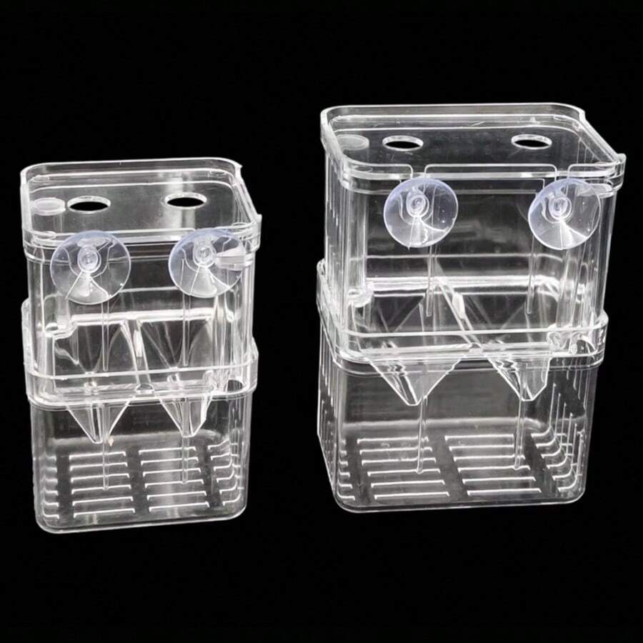 High Clear Acrylic Fish Tank Breeding Isolation Box Aquarium Breeder For Small Fish Betta Hatching Incubator With Suction Cup - View 1
