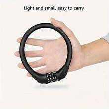 Lucchetto a combinazione a 4 cifre per bicicletta, cavo a spirale lungo 23,62 pollici (circa 60 cm), lucchetto antifurto, adatto per mountain bike, bici da strada, bici elettriche, scooter, accessori per il ciclismo - Taglia unica per tutti - Visualizzare 6