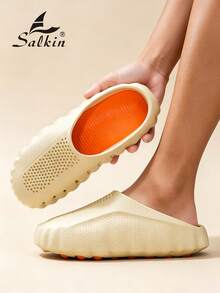 Salkin Designer Mind001 男款訊息拖鞋 卡其色 22 個吸震節點 厚底拖鞋 男用 提升賽前狀態 適合運動員賽前或賽後訓練鞋 男款休閒鞋 舒適鞋履 街頭與居家時尚 日常涼鞋 夏季度假風格沙灘拖鞋 - 卡其色 - 查看 9