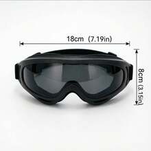 Adjustable Dog Goggles For Small, Medium & Large Breeds - Windproof & UV Protection Pet Sunglasses With Double Straps - Black - View 2