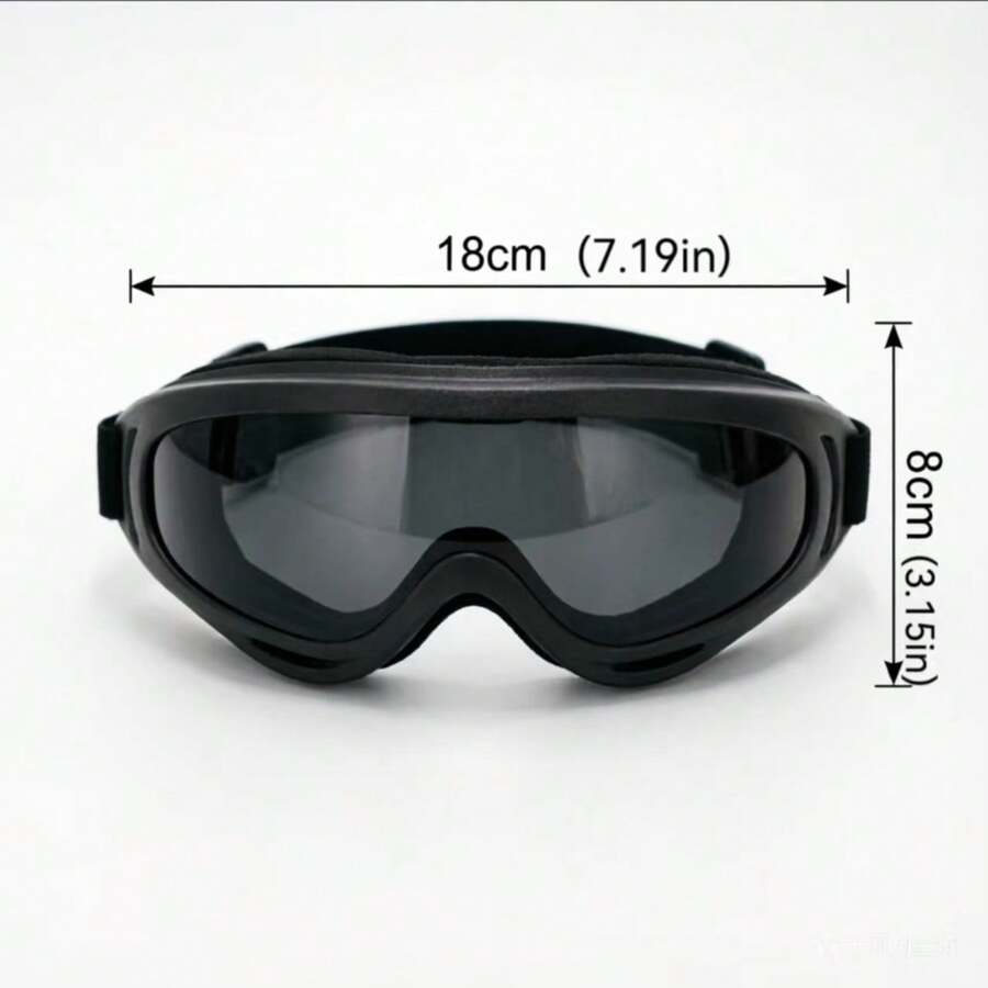 Adjustable Dog Goggles For Small, Medium & Large Breeds - Windproof & UV Protection Pet Sunglasses With Double Straps