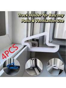 3 buah/1 buah Penahan Pintu & Jendela/Penahan Pintu Lantai, Set Pengunci Rel Pengaman Anti-Benturan yang Kokoh, Penahan Pintu Partisi Balkon Dapur, Ventilasi & Privasi, Pemasangan Mudah, Perlengkapan Penting Pintu Teras Kamar Tidur, Hadiah Rumah, Dekorasi Rumah yang Wajib Dimiliki - beraneka warna - View 4