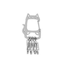 Cat Shaped Outdoor Keychain, Stainless Steel Portable 4pcs S-Shaped Quick Release Cute Hooks, Multi-Function Stainless Steel Quick Detach Keychain, Outdoor Travel Backpack Accessory, Key Water Bottle Equipment Hook - Multicolor - View 5