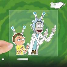 Warner Bros 1件,8*6.6cm,Rick And Morty: 經典科幻雙人組佩戴招牌心靈控制頭帶 - 以經典動畫風格捕捉幽默且混亂的時刻。(隨機款式) - 彩色 - 查看 2