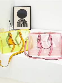 PVC Transparent Large Capacity Handbag - Multicolor - View 9
