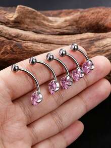 AVYRING حلقة سرة من سبيكة التيتانيوم G23، قطر الأنبوب 1.6 مم، طول القضيب 8 مم-16 مم متاح - متعدد الألوان - مشاهدة 3